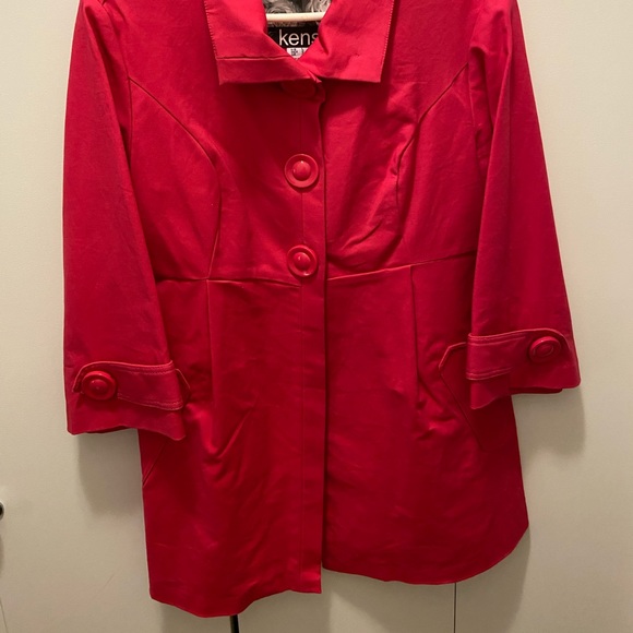 Pink Kensie High Waisted Coat. - Picture 2 of 4